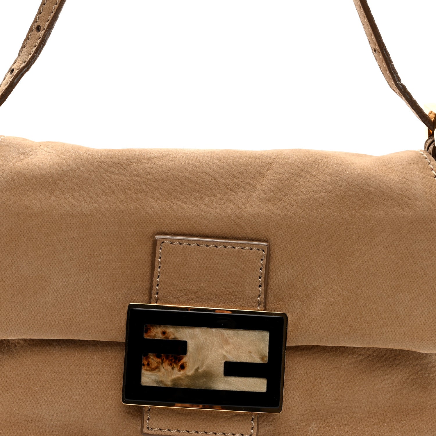 Fendi Vitello Savana Mini Mama Baguette Caramello Tartaruga Natural 8 of 10