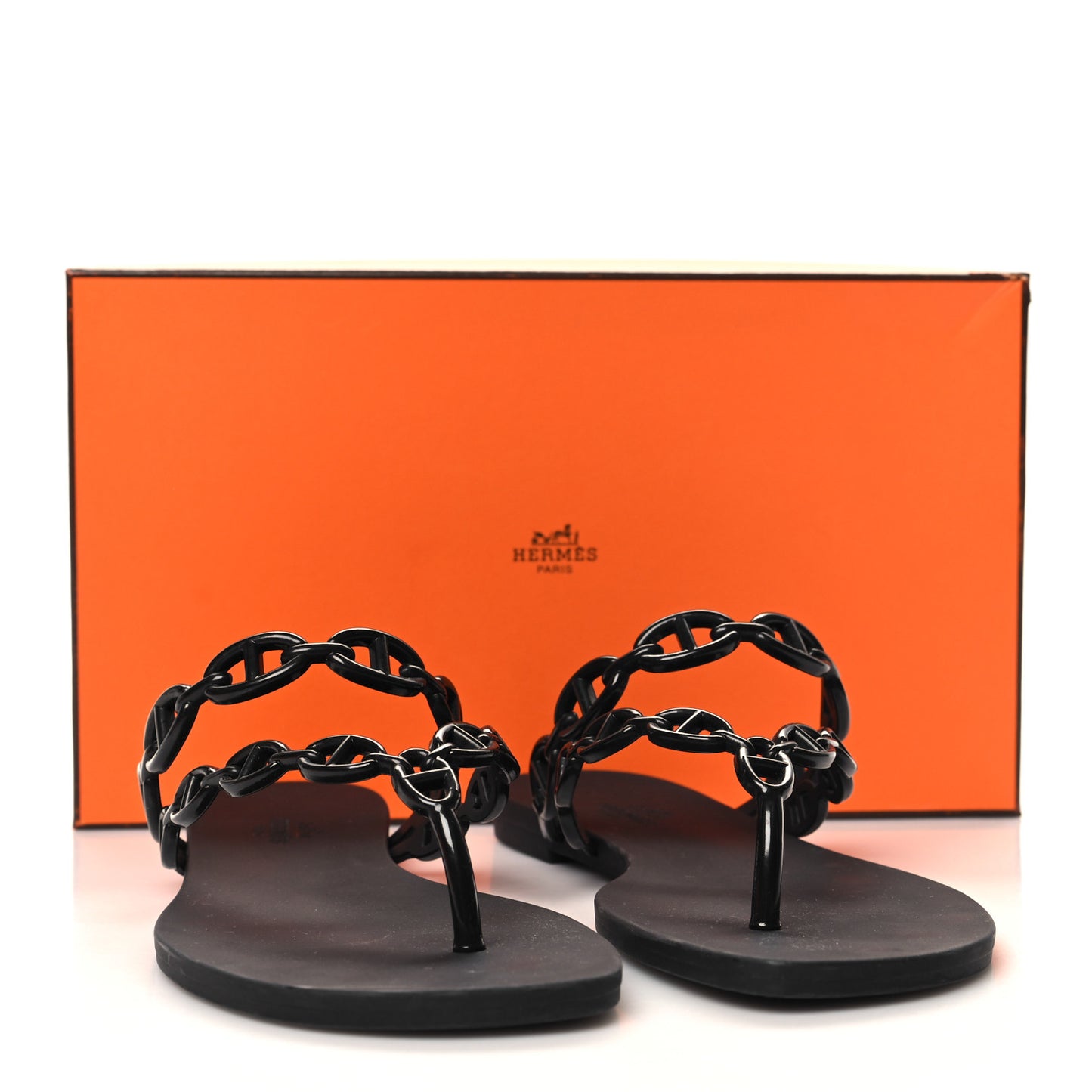 Rubber Chaine d'Ancre Island Sandals 37 Black