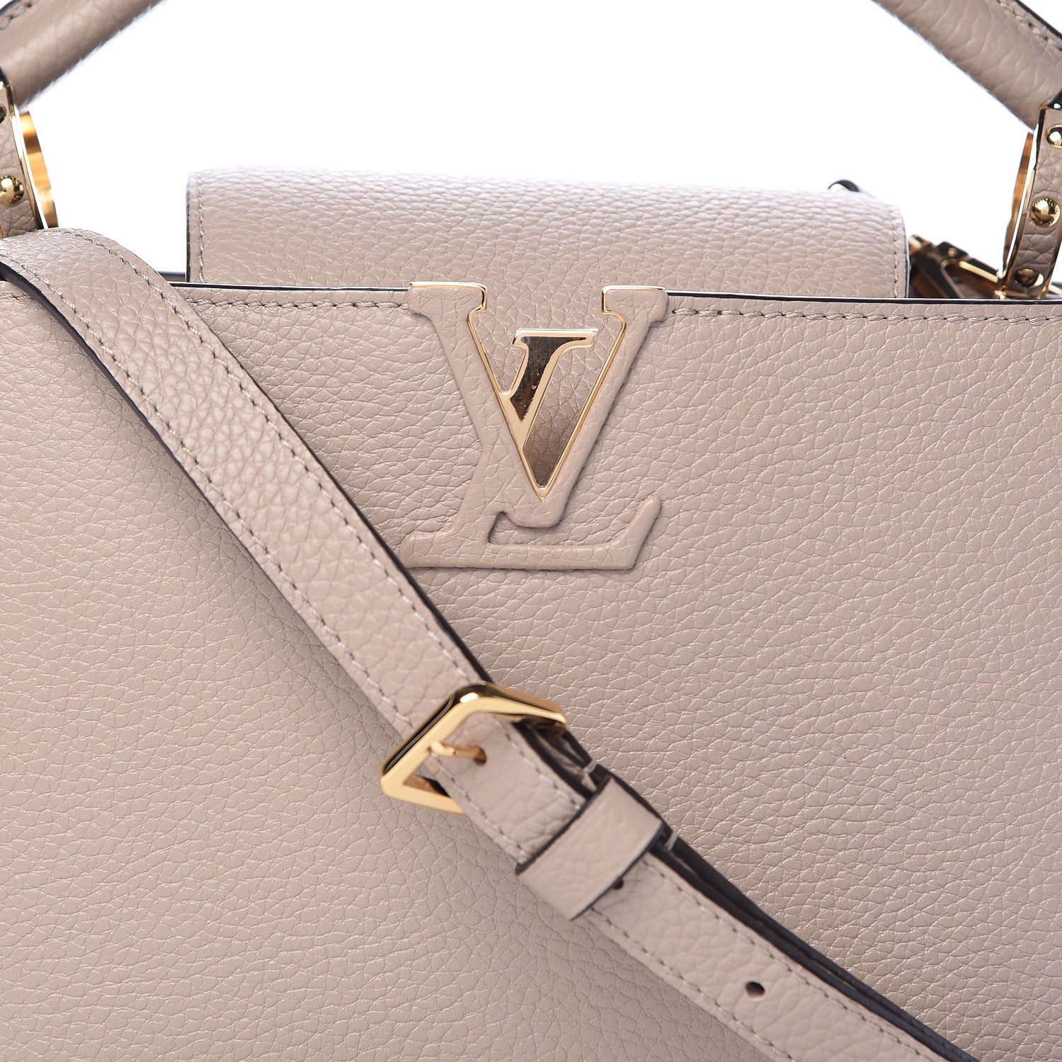 Louis Vuitton Taurillon Capucines BB Galet 7 of 9
