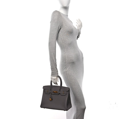 Hermes Togo BIRKIN 30 Etain 2 of 11