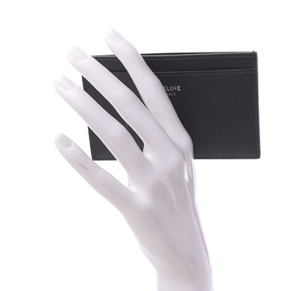 Celine Grained Calfskin Card Holder Black 2 of 7