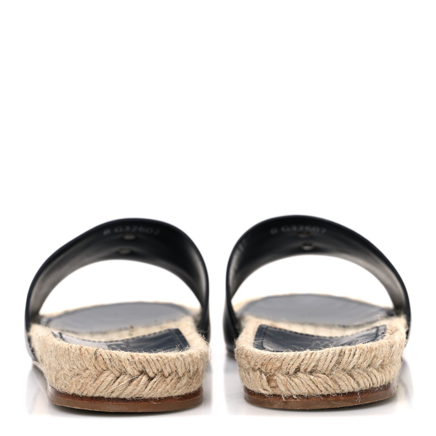 Calfskin Gripoix CC Espadrille Slip On Sandals 39 Black