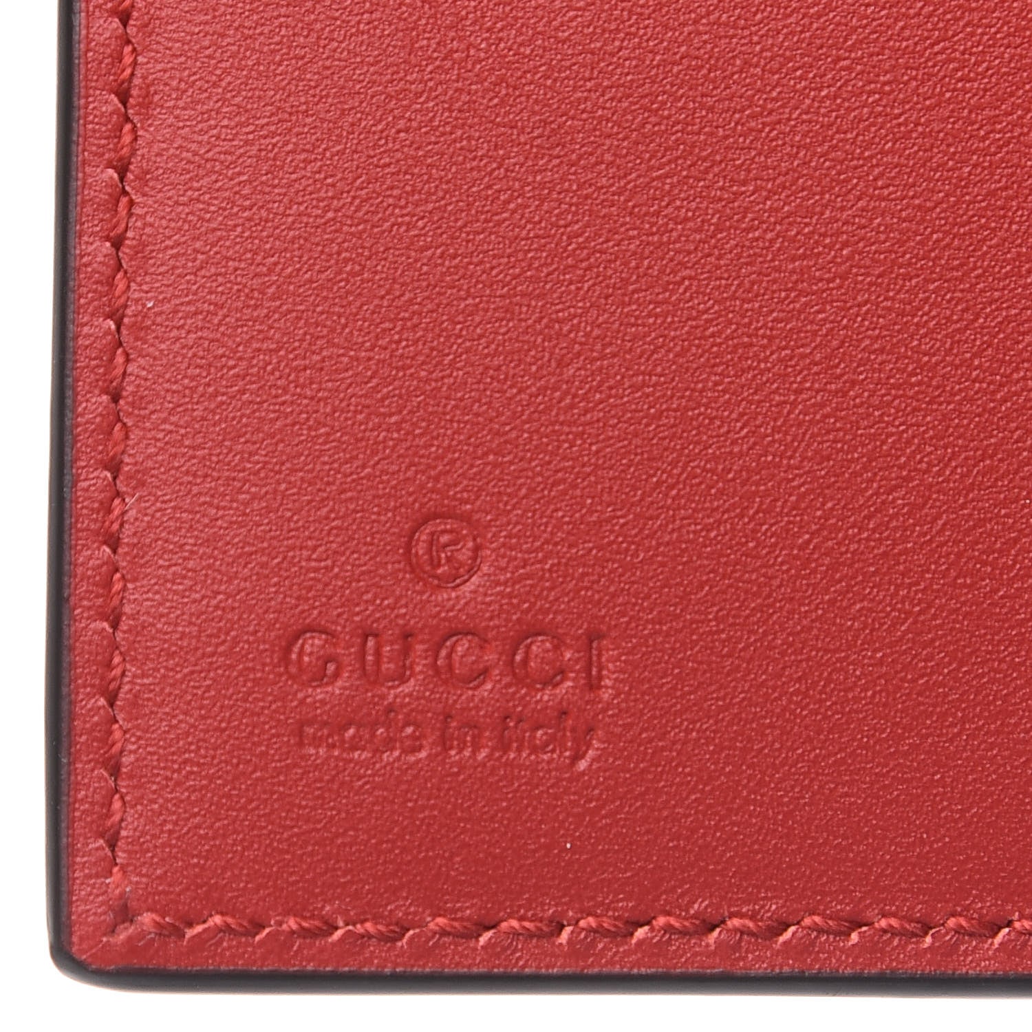 Gucci Calfskin Sylvie Wallet Hibiscus Red 5 of 7