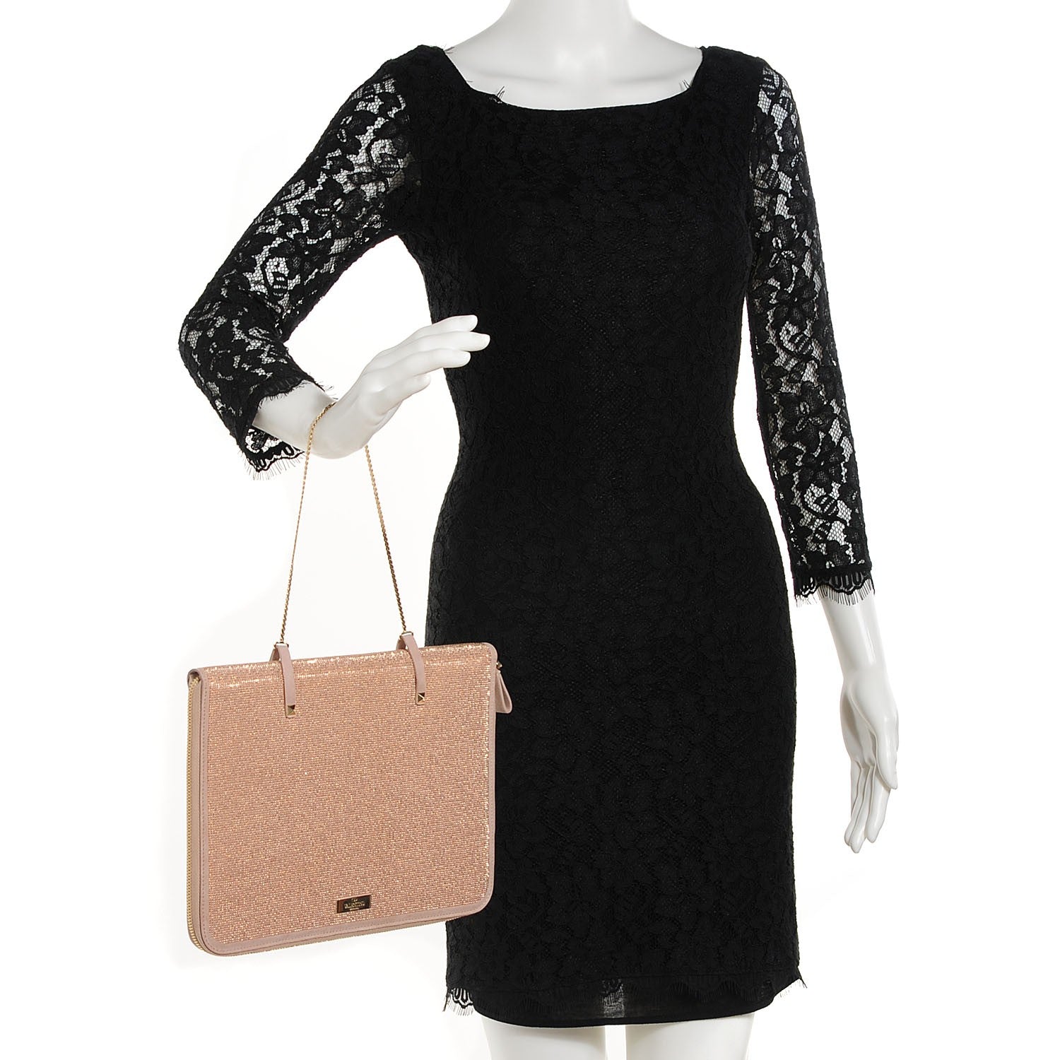 Valentino Garavani Rockstud Crystal Clutch 2 of 7