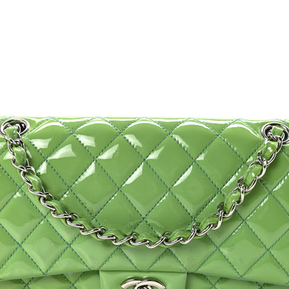 Chanel Patent Quilted Medium Double Flap Green 8 of 10