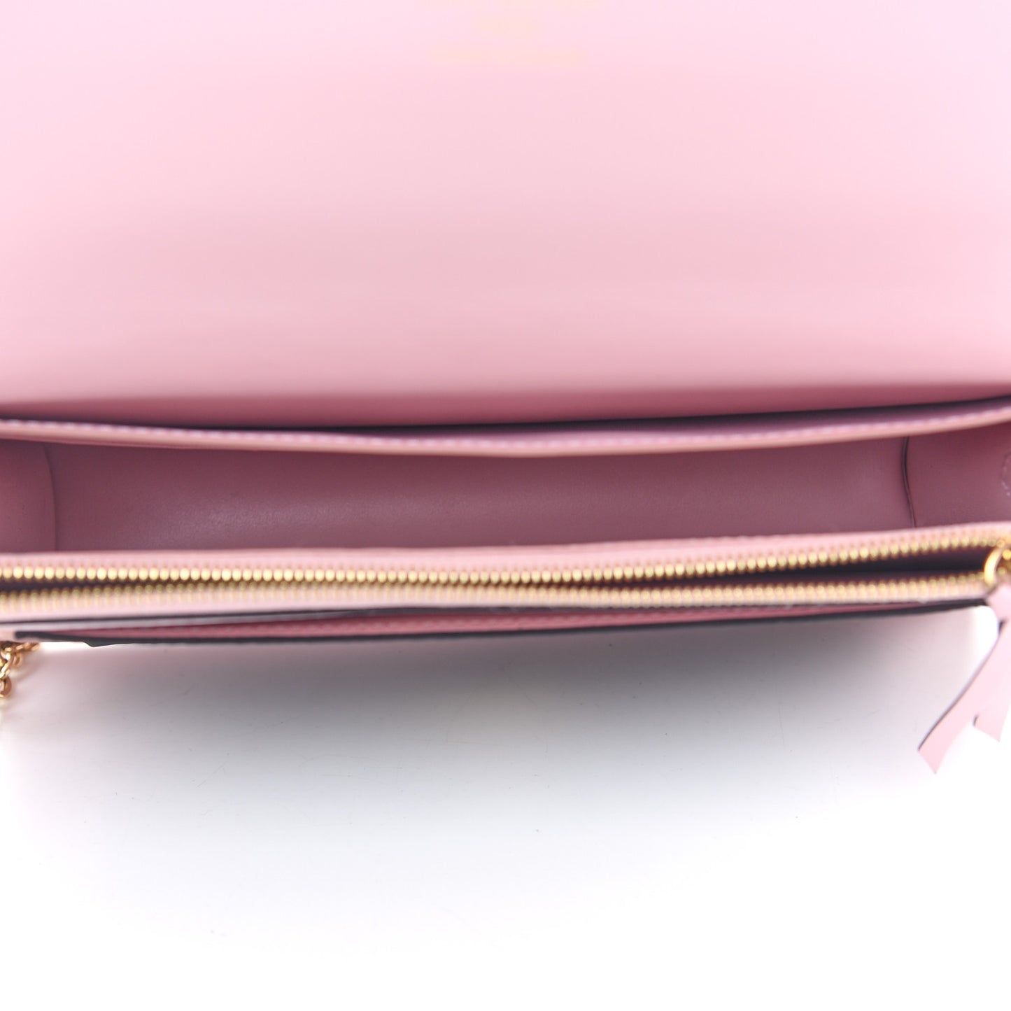 Monogram Flore Chain Wallet Rose Ballerine