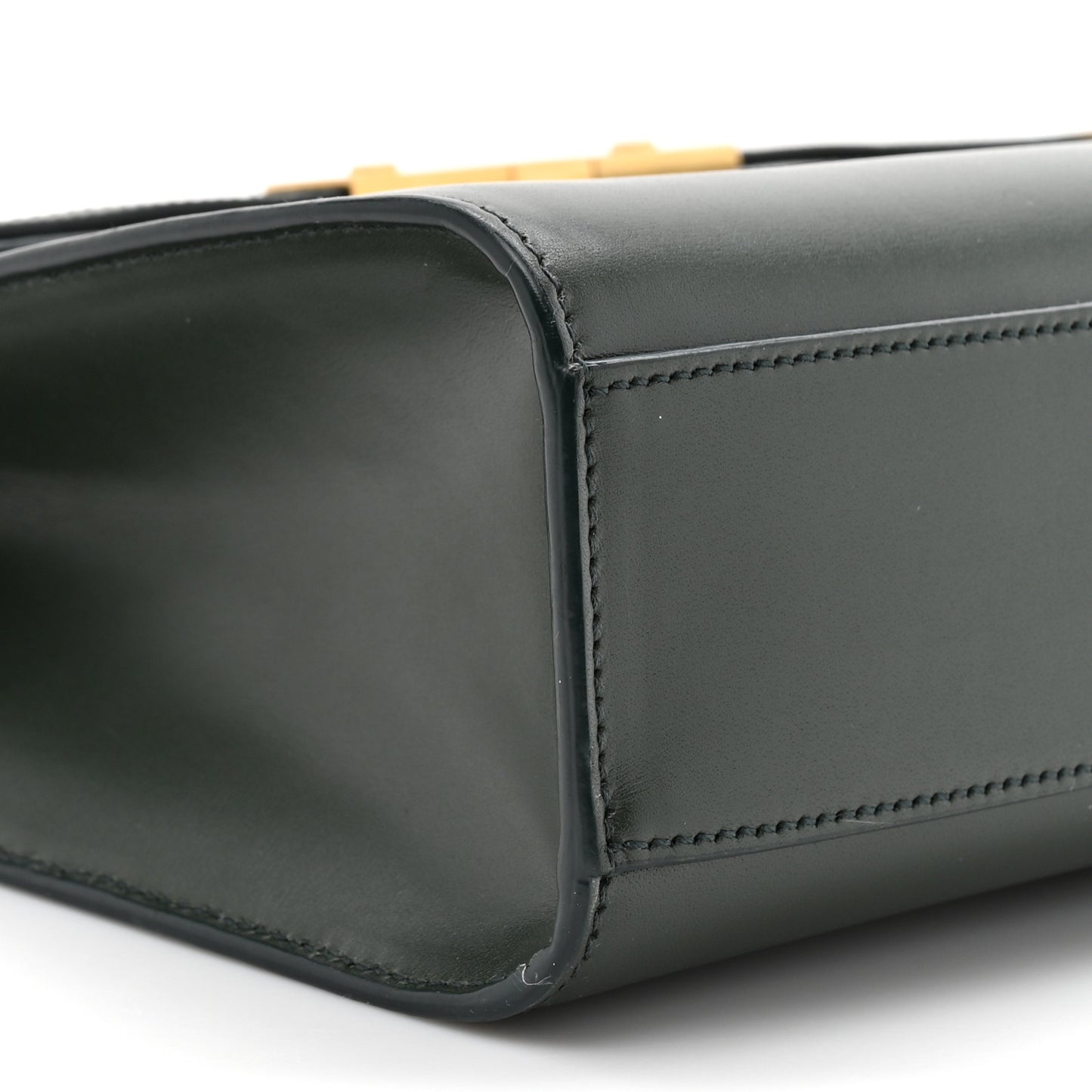 Smooth Calfskin Medium Manhattan Shoulder Bag Dark Green