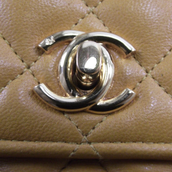 Lambskin Quilted Mini Flap Mango