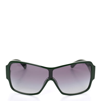 Chanel Acetate Shield Sunglasses 5449 Dark Green 2 of 9