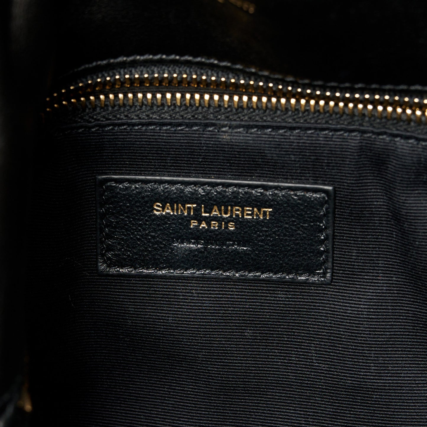 Lambskin Quilted Medium Loulou Puffer Monogram Chain Satchel Black