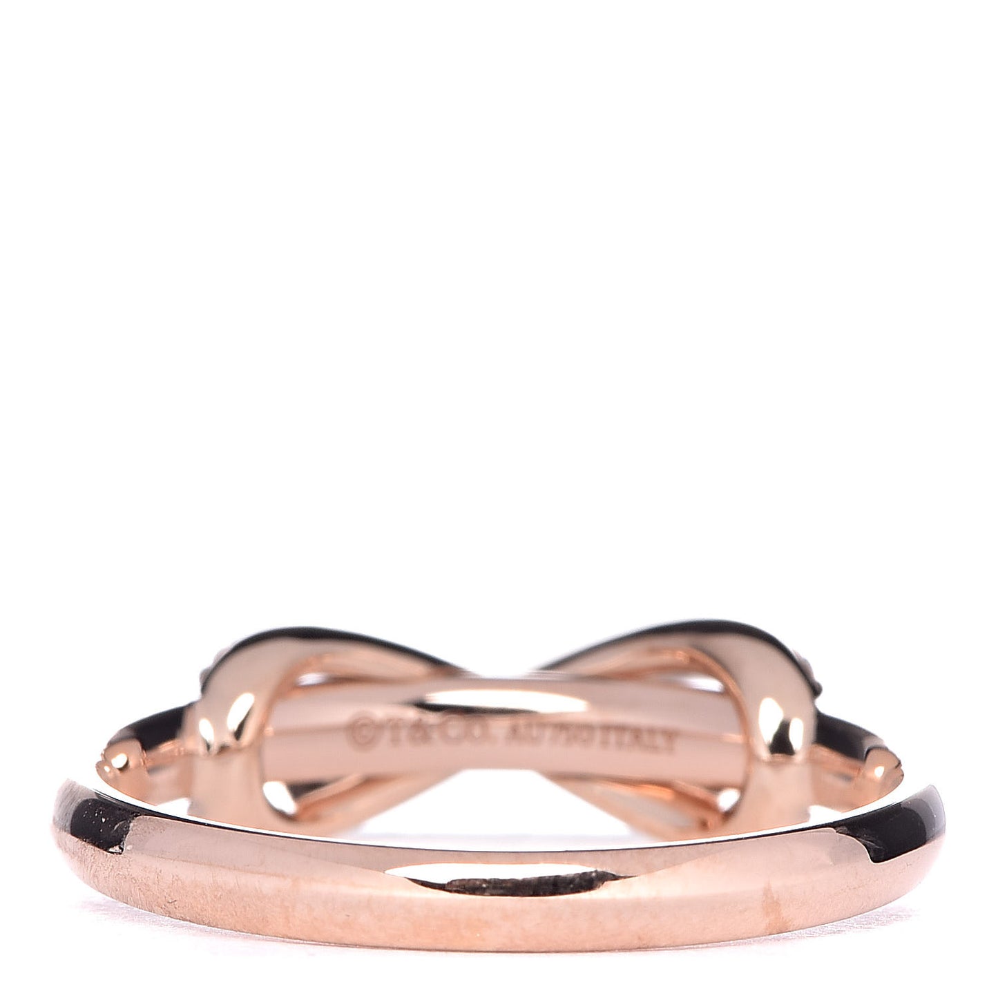 18K Rose Gold Diamond Infinity Ring 54 6.75