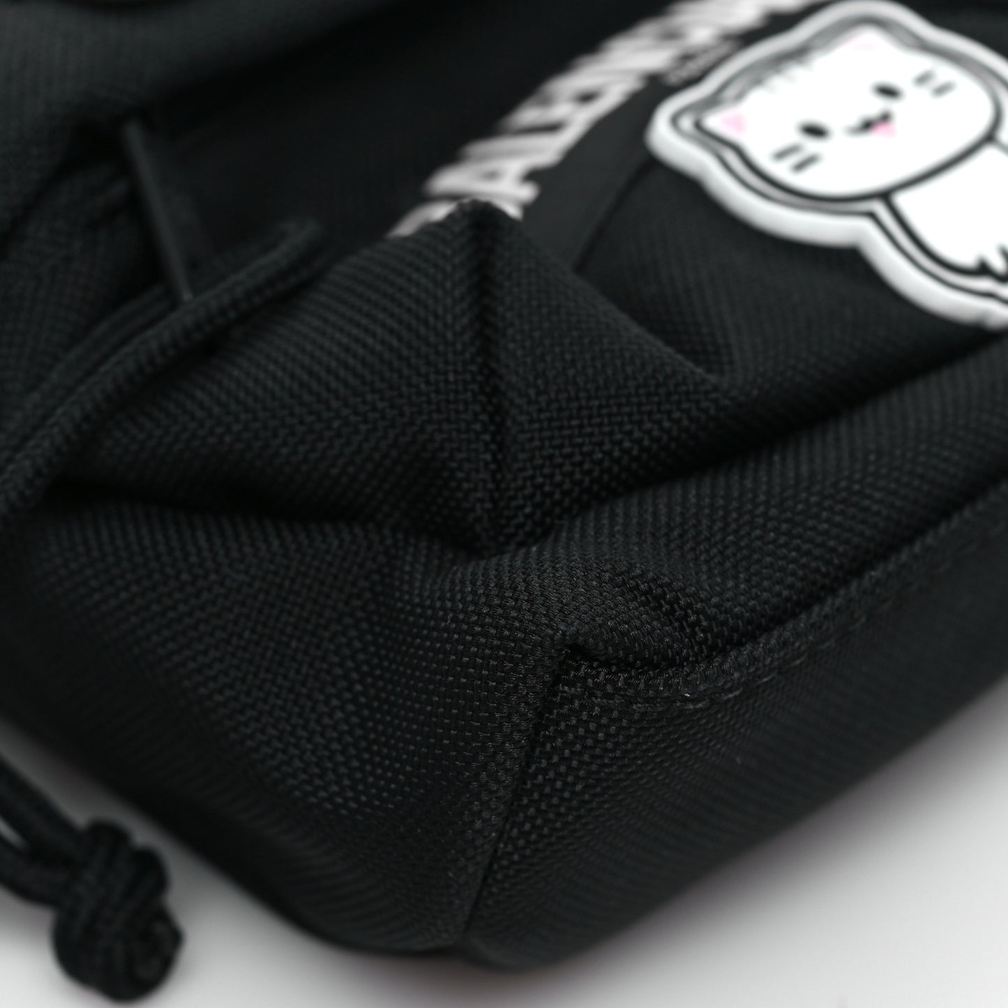 Recycled Casual Nylon Gamer Patches Mini Crossbody Backpack Black