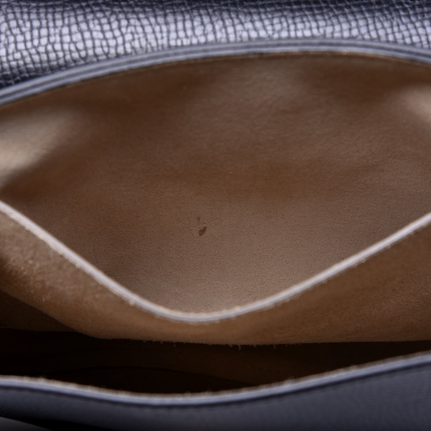 Grained Calfskin Lambskin Bi-Color Drew Shoulder Bag Black Powder Beige