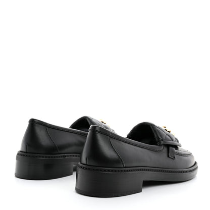 Chanel Lambskin Quilted CC Turnlock Loafers 36 Black 4 of 8