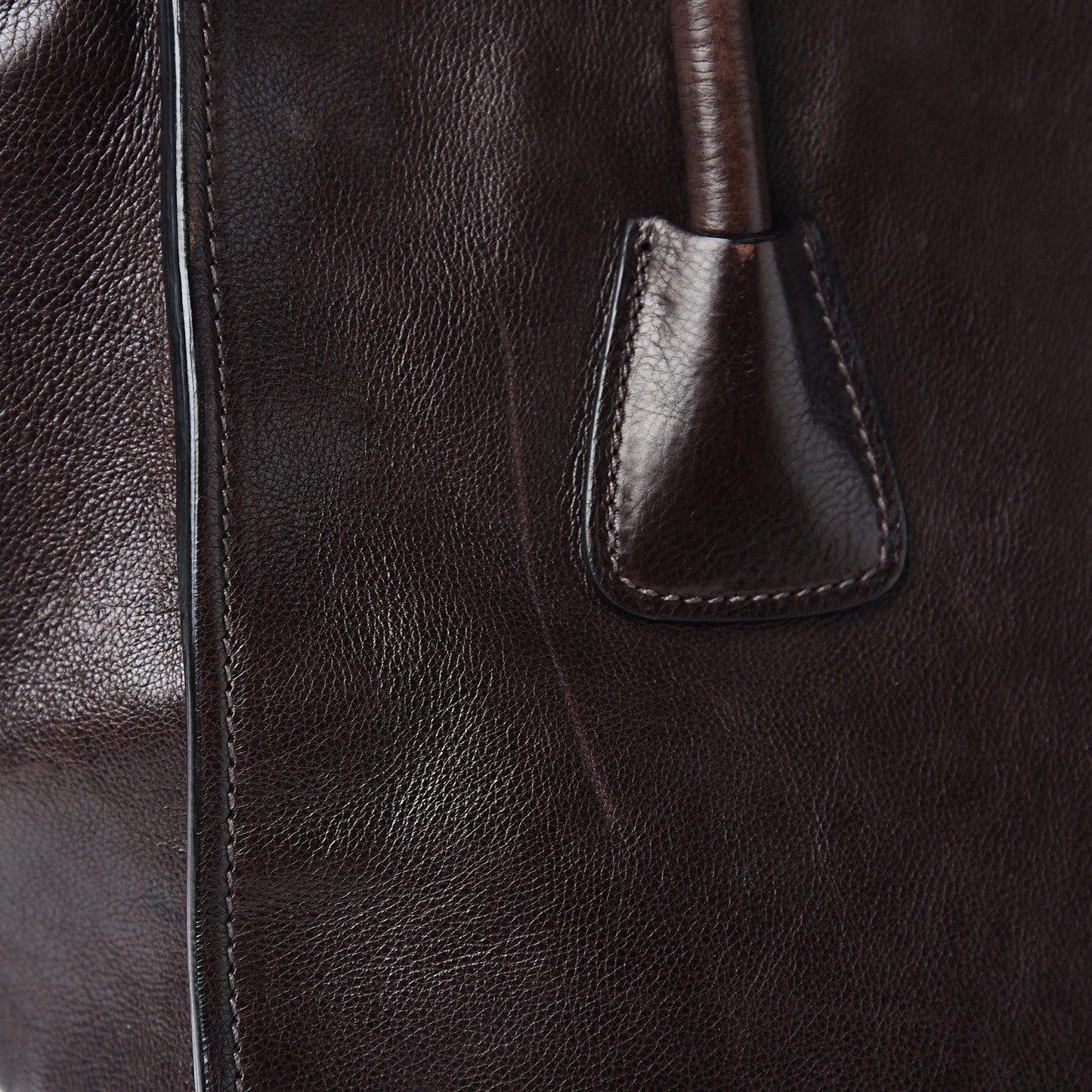 Glace Calfskin Twin Pocket Tote Moro