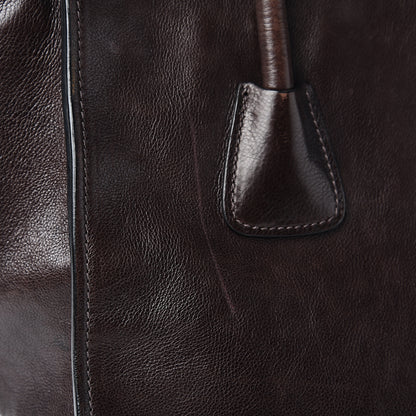 Prada Glace Calfskin Twin Pocket Tote Moro 9 of 13