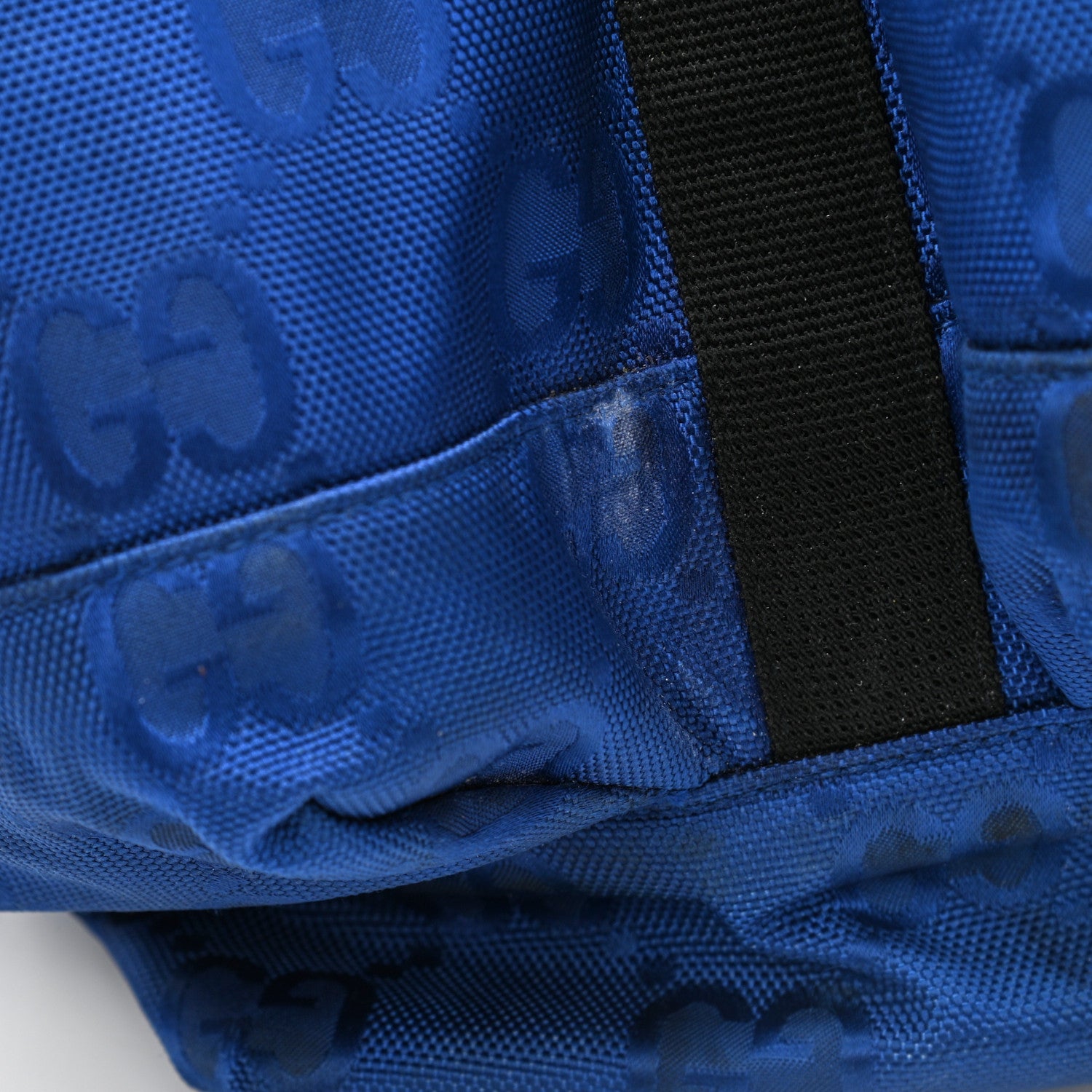 Gucci Econyl Nylon Monogram Off The Grid Utility Pocket Backpack Guilted Blue Black 12 of 12