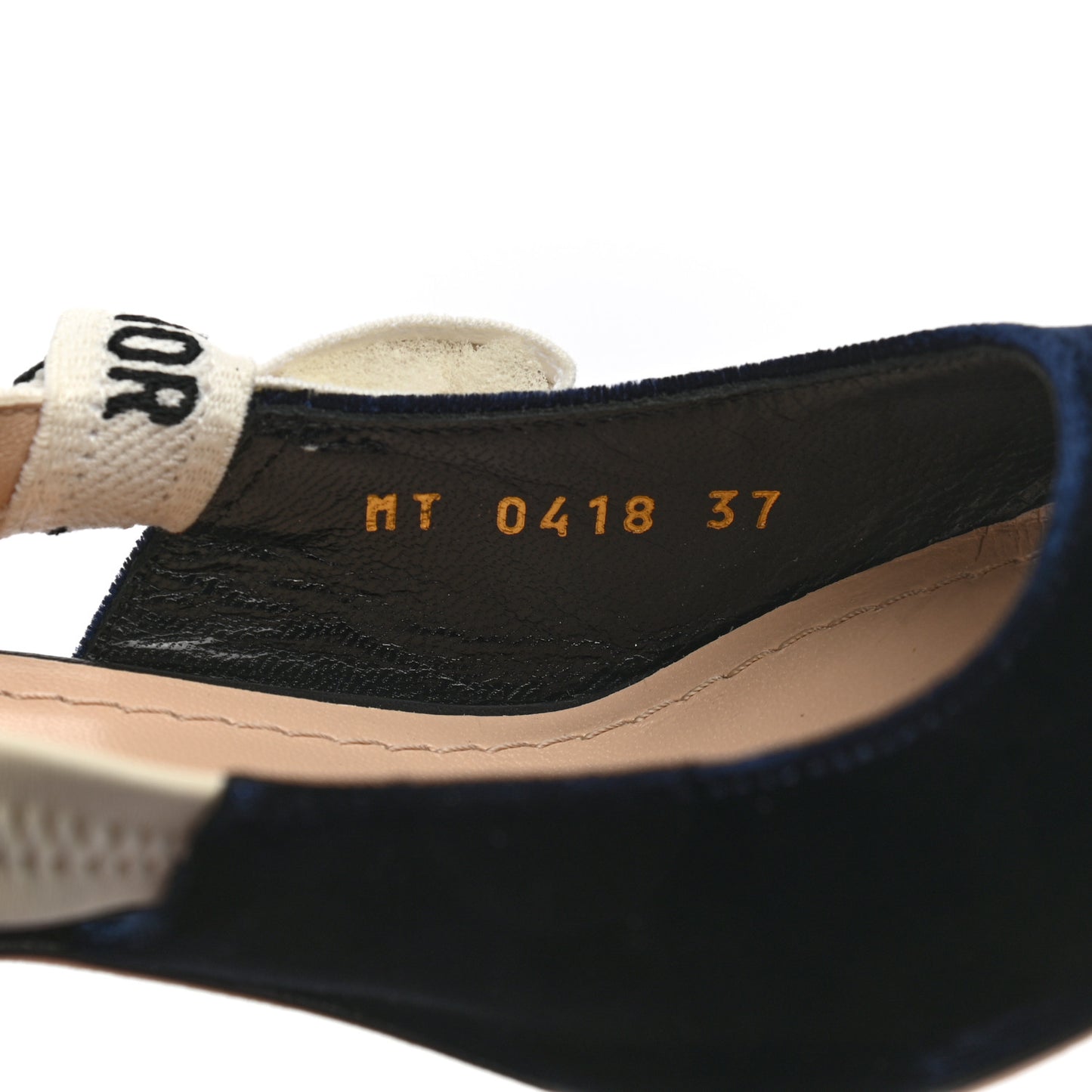 Velvet Ribbon J'Adoir Slingback 65mm Pumps 37 Deep Blue