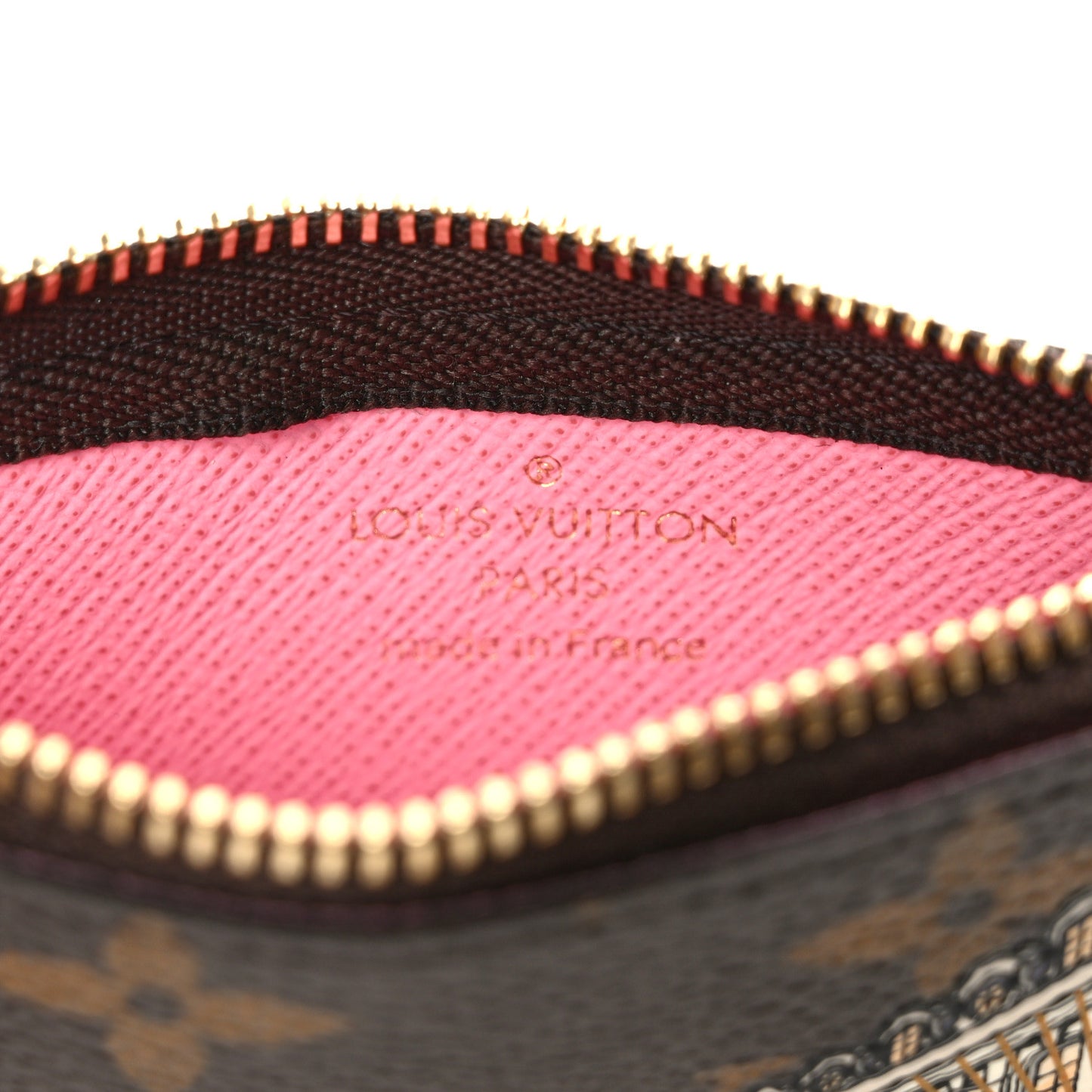 Monogram 2022 Christmas Animation Paris Key Pouch Pink