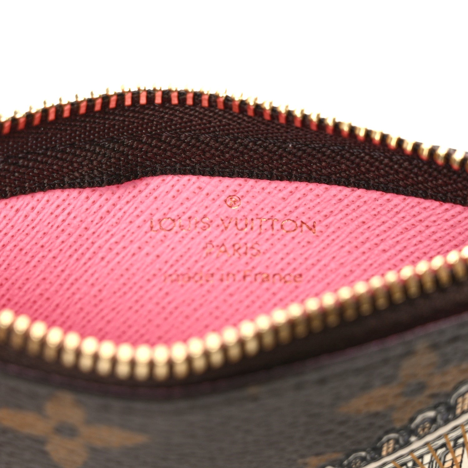 Louis Vuitton Monogram 2022 Christmas Animation Paris Key Pouch Pink 6 of 6