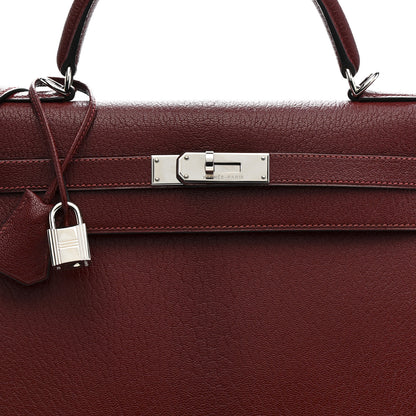 Hermes Chevre De Coromandel Kelly Sellier 32 Rouge H 8 of 17