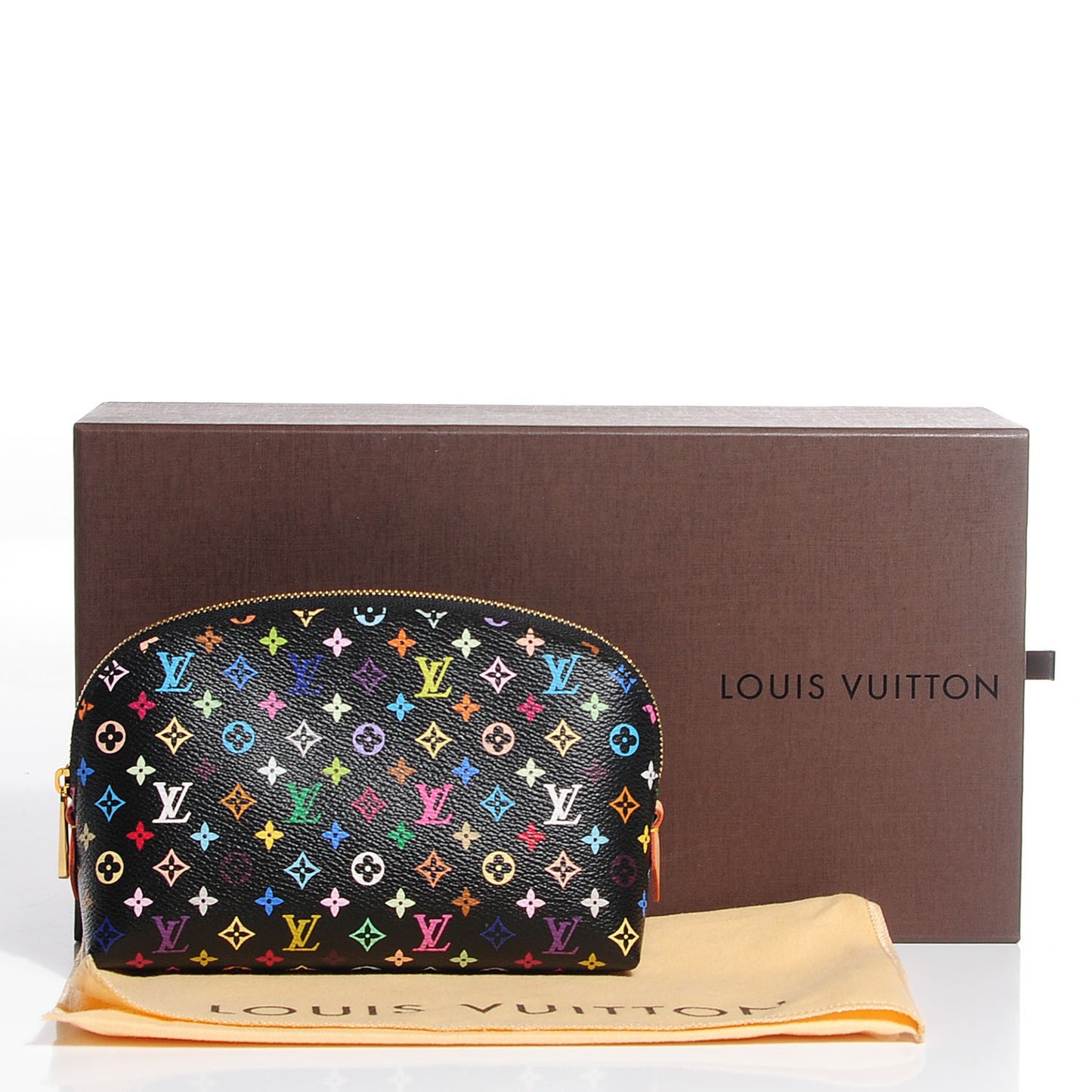 Monogram Multicolor Cosmetic Pouch Black Grenade