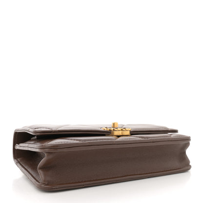 Chanel Lambskin Quilted Chanel 19 Wallet On Chain WOC Brown 4 of 12