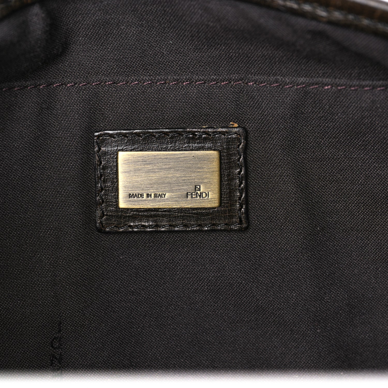 Fendi Zucca B Bis Flap Bag Tobacco Castagna 5 of 6