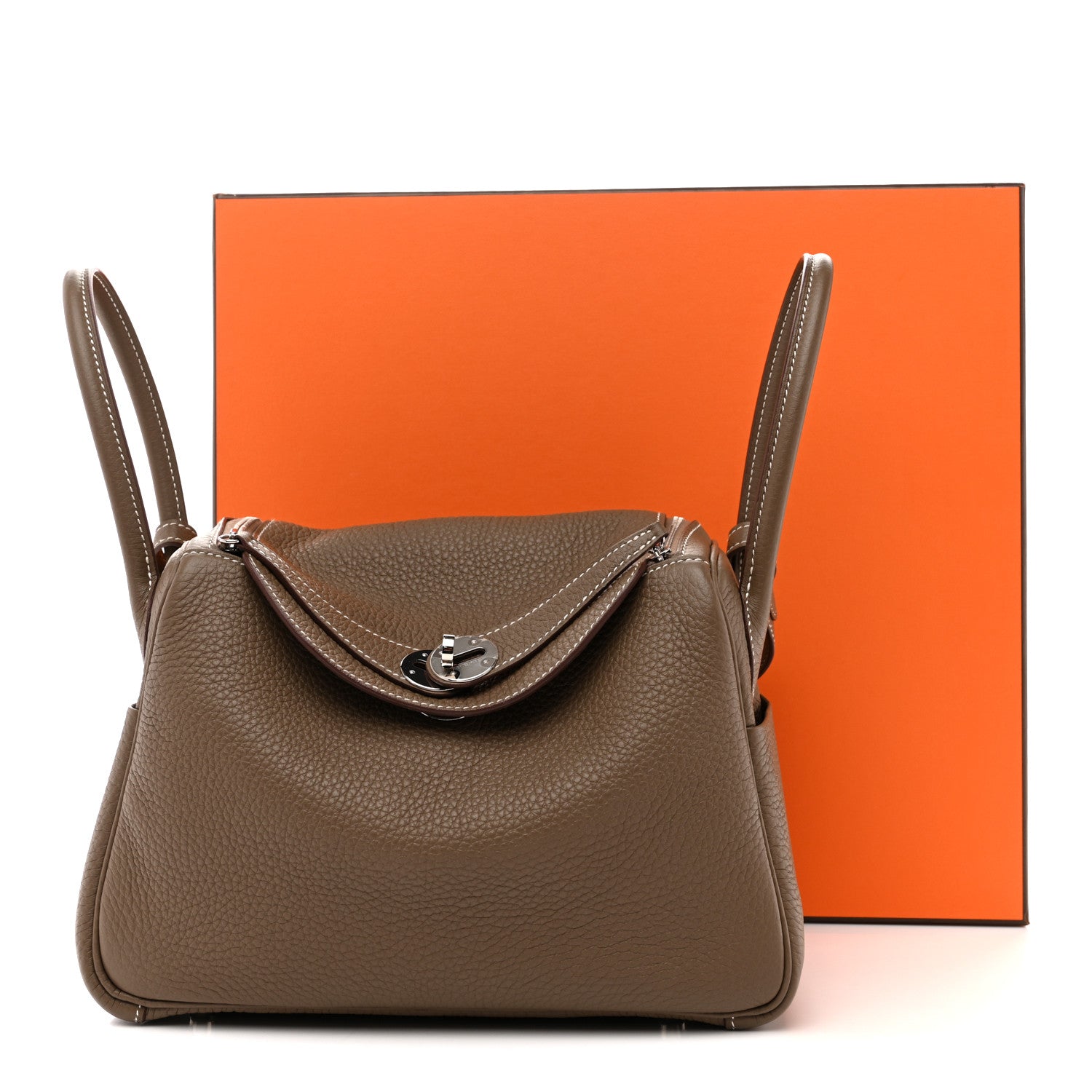 Hermes Taurillon Clemence Lindy 26 Etoupe 11 of 11