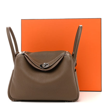 Hermes Taurillon Clemence Lindy 26 Etoupe 11 of 11