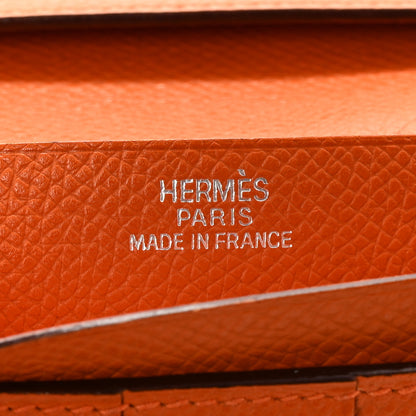 Hermes Epsom Bearn Gusset Wallet Orange 6 of 11
