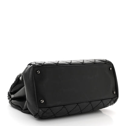 Chanel Iridescent Calfskin Large Just Mademoiselle Bowling Bag Black 4 of 13