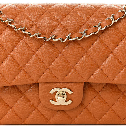 Chanel Caviar Quilted Medium Double Flap Light Brown 8 of 10