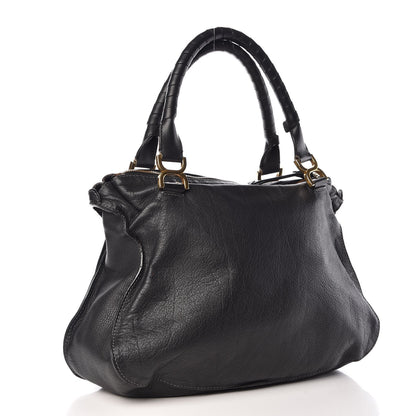 Chloe Calfskin Large Marcie Satchel Black 3 of 7
