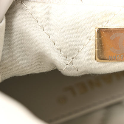 Chanel Shiny Calfskin Quilted Mini Chanel 22 Light Grey 7 of 11