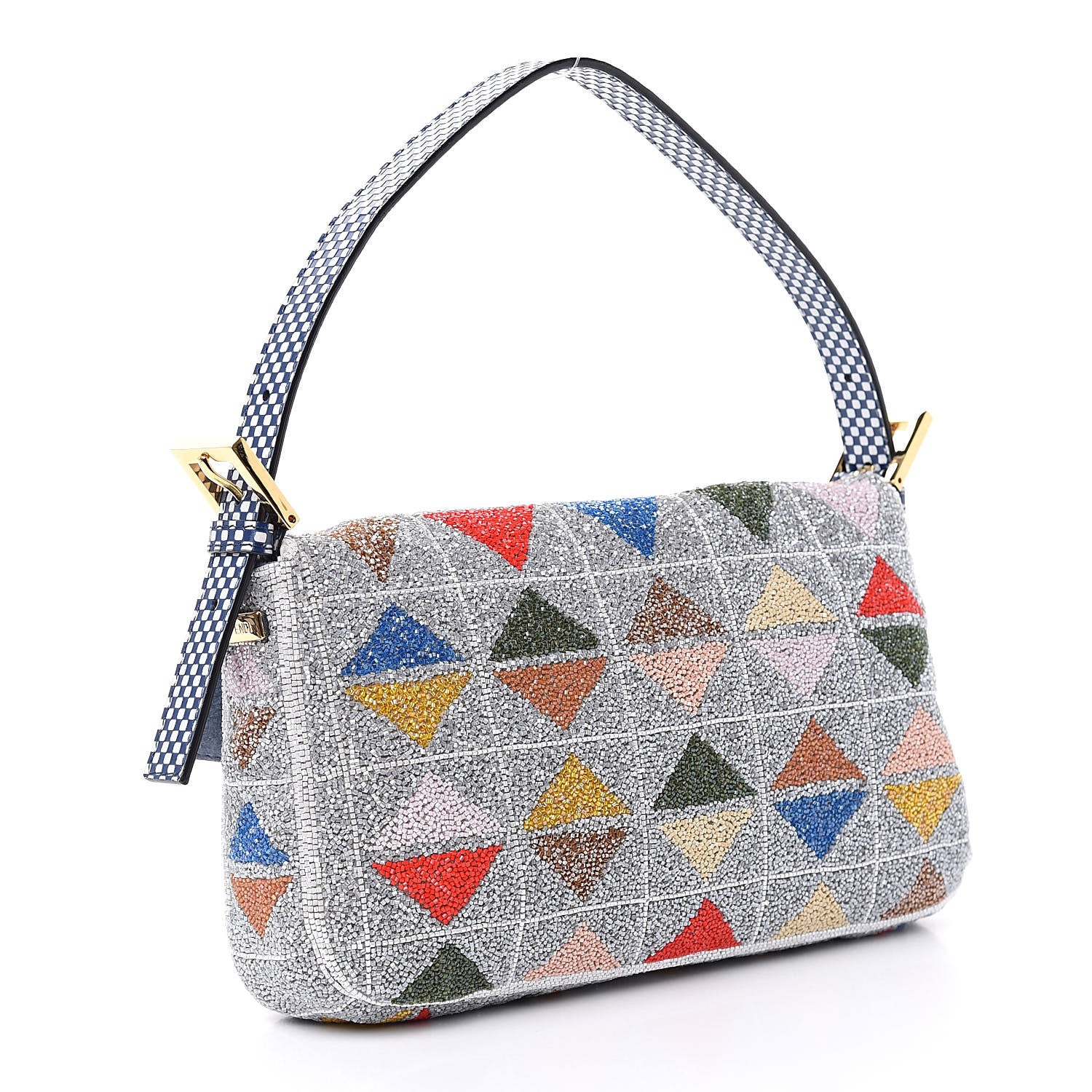 Fendi Beaded Embroidered Baguette Multicolor 3 of 11