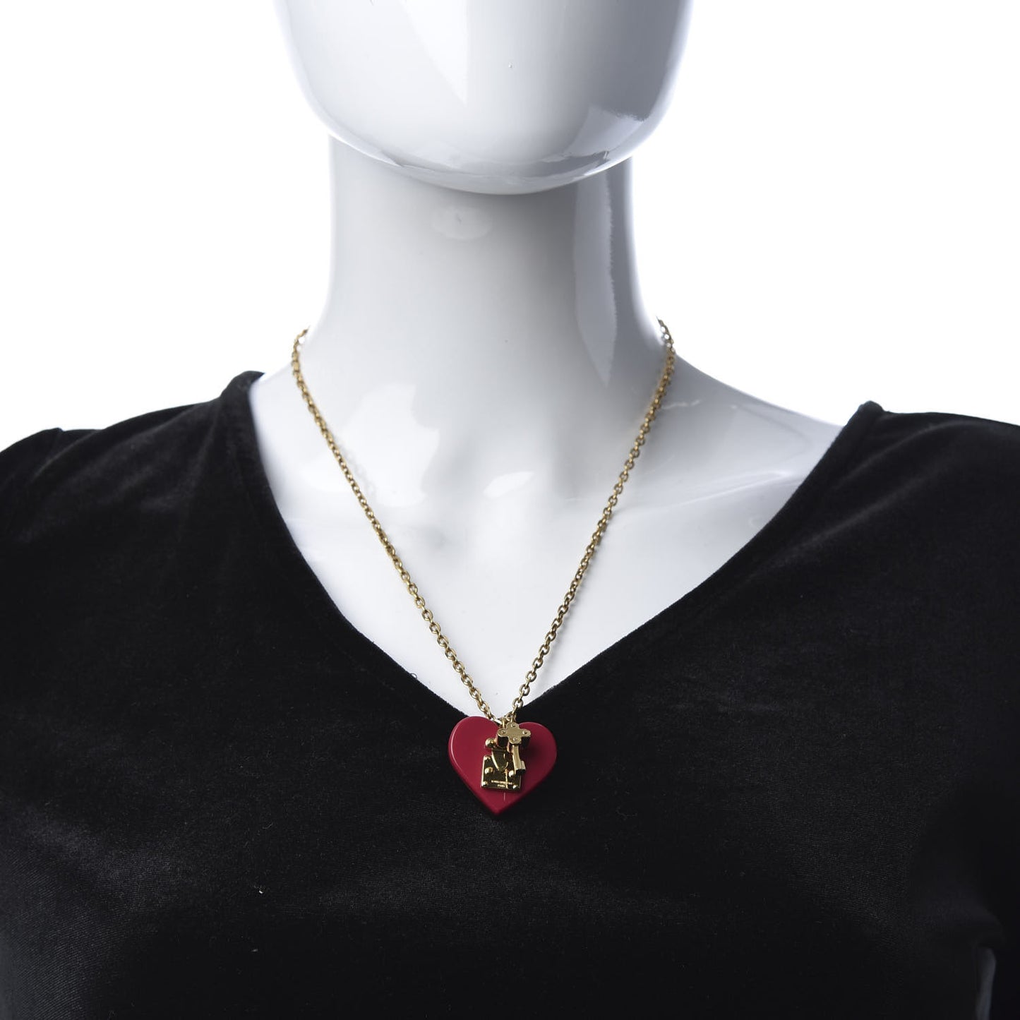 Lock Me Heart Necklace Fuchsia