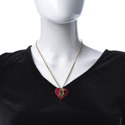 Louis Vuitton Lock Me Heart Necklace Fuchsia 2 of 5