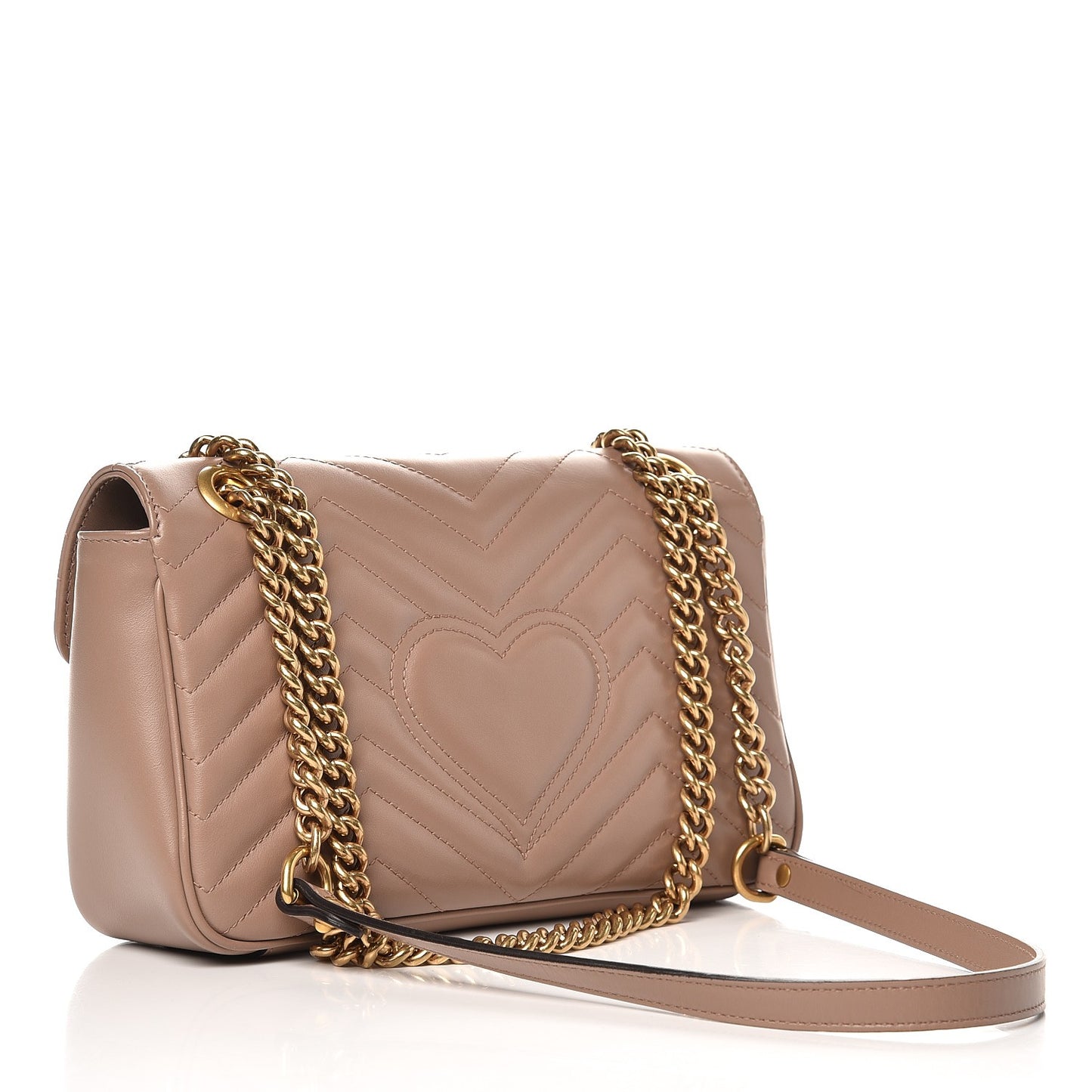 Calfskin Matelasse Small GG Marmont Shoulder Bag Porcelain Rose