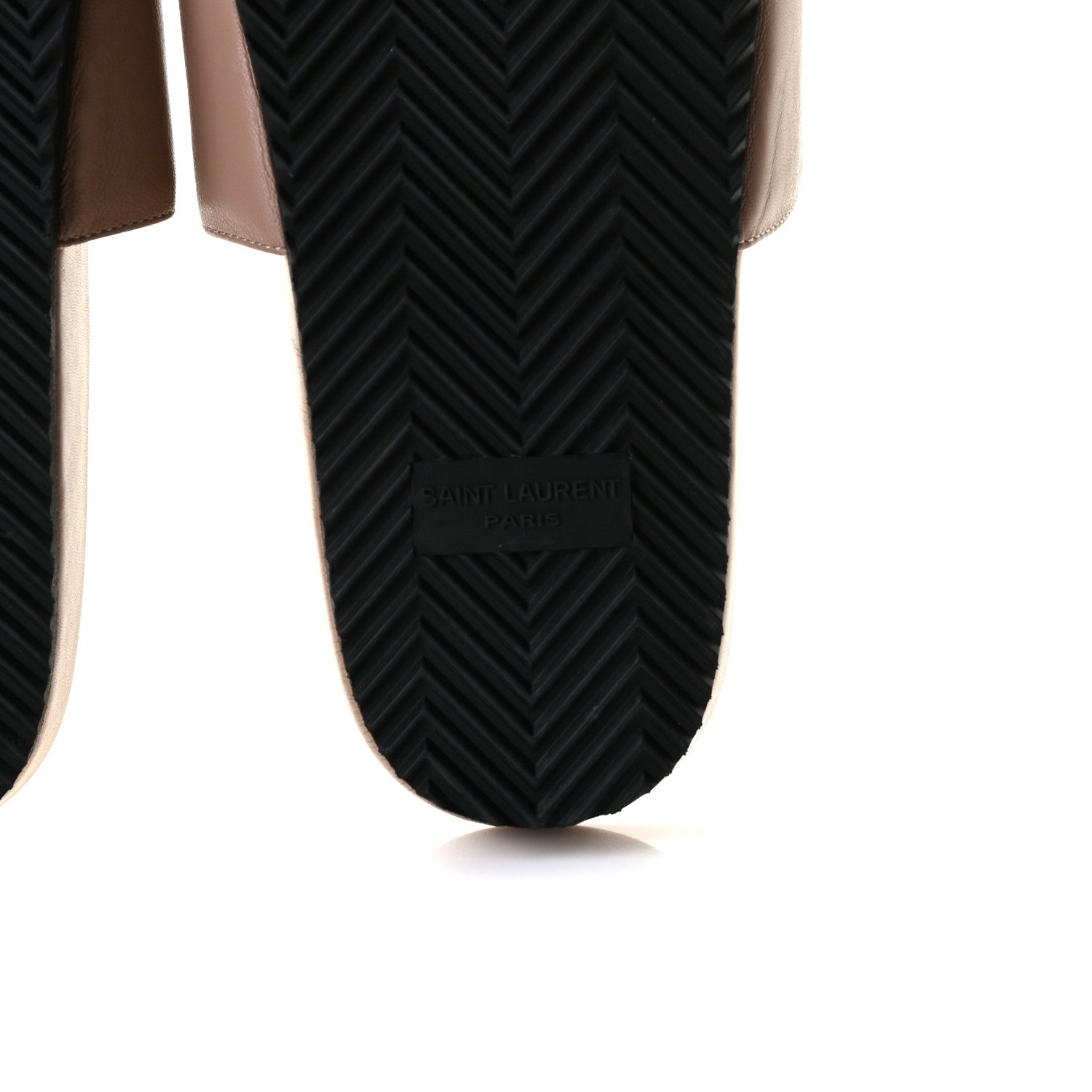 Saint Laurent Lambskin Joan Slide Sandals 37 Nude 12 of 12