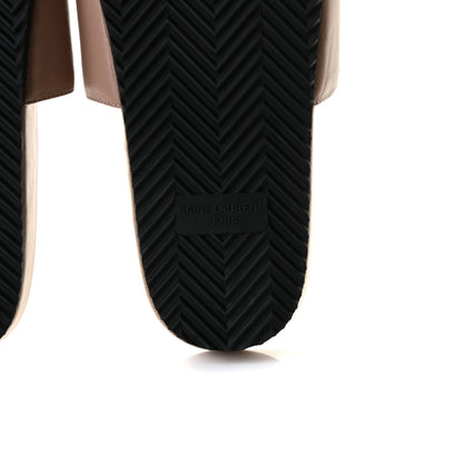Saint Laurent Lambskin Joan Slide Sandals 37 Nude 12 of 12