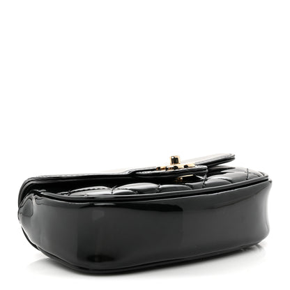 Chanel Patent Calfskin Quilted Mini Clutch Black 4 of 13