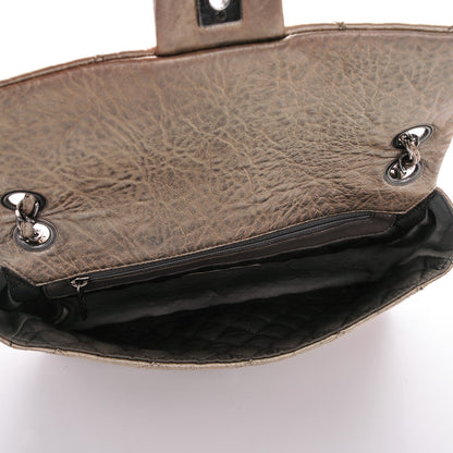 Chanel Distressed Metallic Lambskin Le Marais Ligne Flap Gold 5 of 7