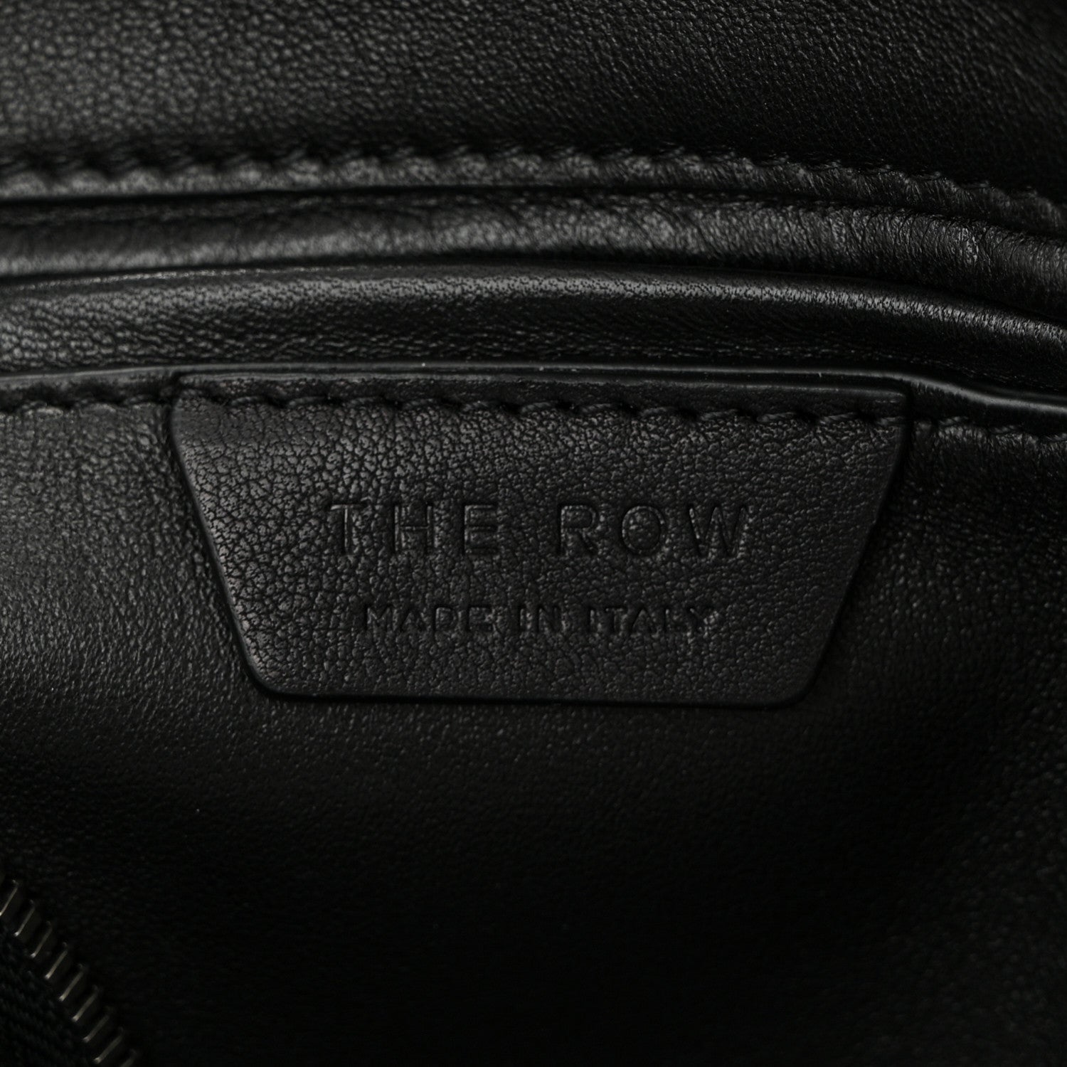 The Row Polished Saddle Calfskin Medium Devon Bag Black 6 of 9