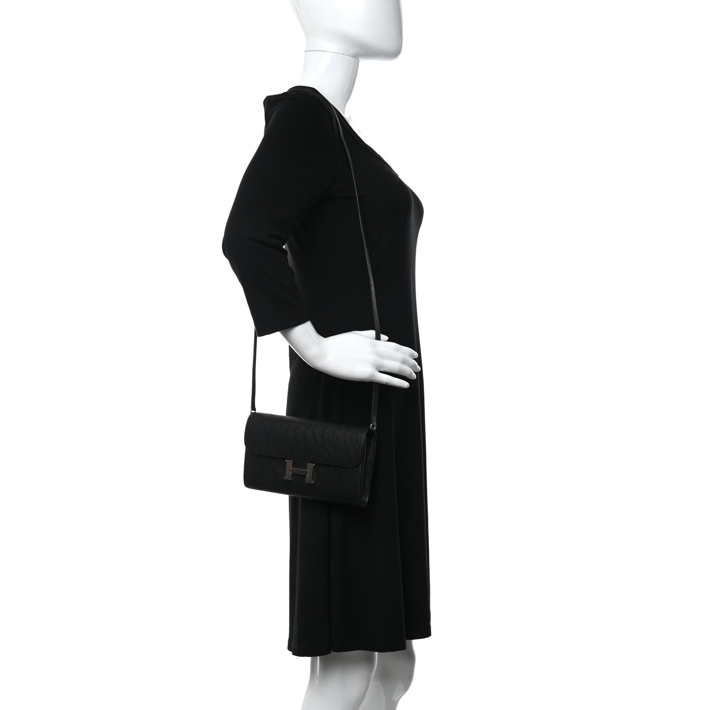 Ostrich Constance Long Wallet To Go Black