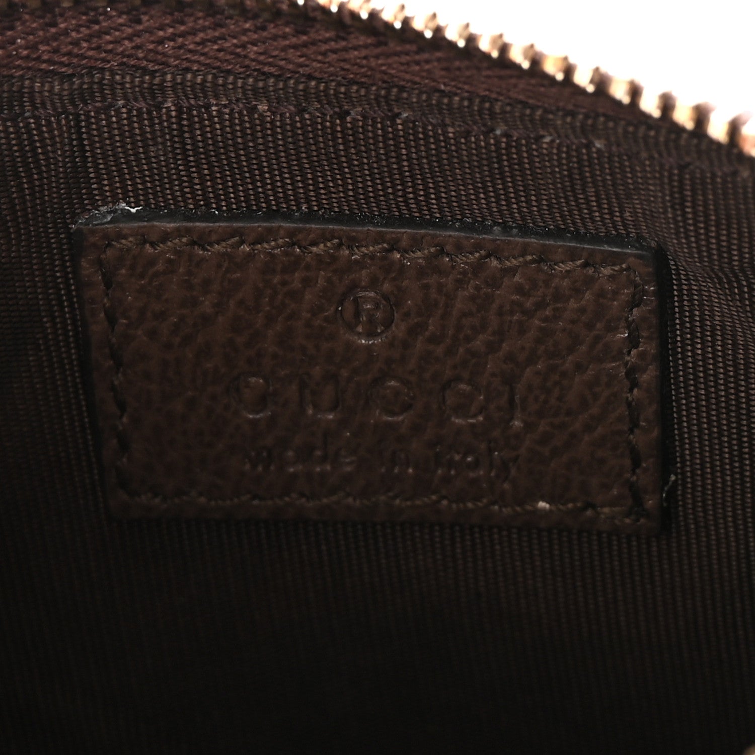 Gucci GG Supreme Monogram Web Ophidia Zip Key Pouch Brown 1893163