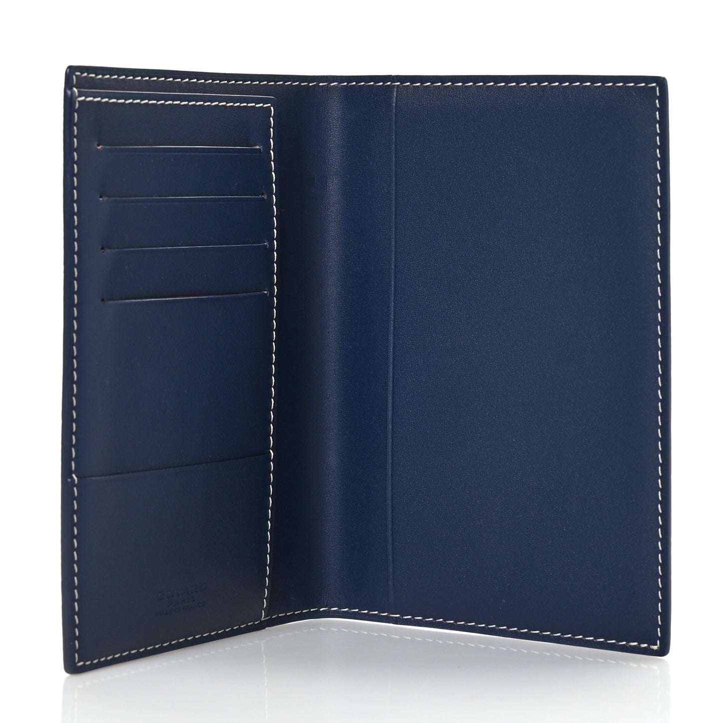Goyardine Grenelle Passport Wallet Navy