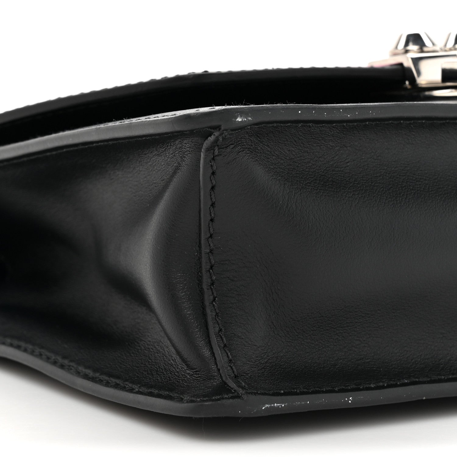 Prada City Calfskin Saffiano Racing Logo Elektra Shoulder Bag Fuxia Black 8 of 10