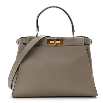 Fendi Vitello Seta Plexiglass Tortoise Medium Peekaboo Iconic Satchel Tortora 1 of 9