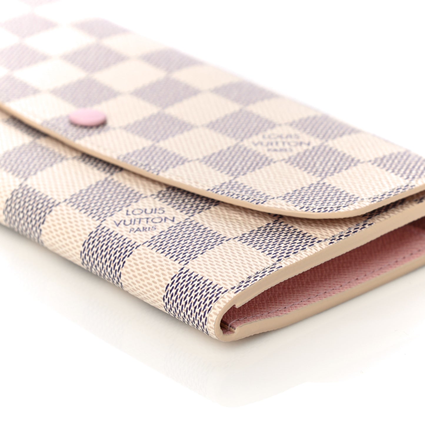 Damier Azur Emilie Wallet Rose Ballerine
